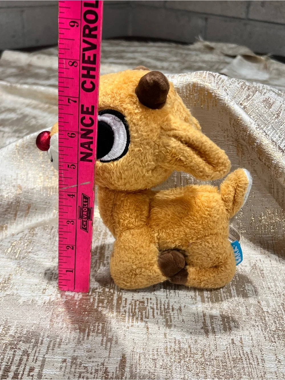 Bark Box Baby Rudolph The Red Nosed Reindeer Squeaker Dog Toy Plush